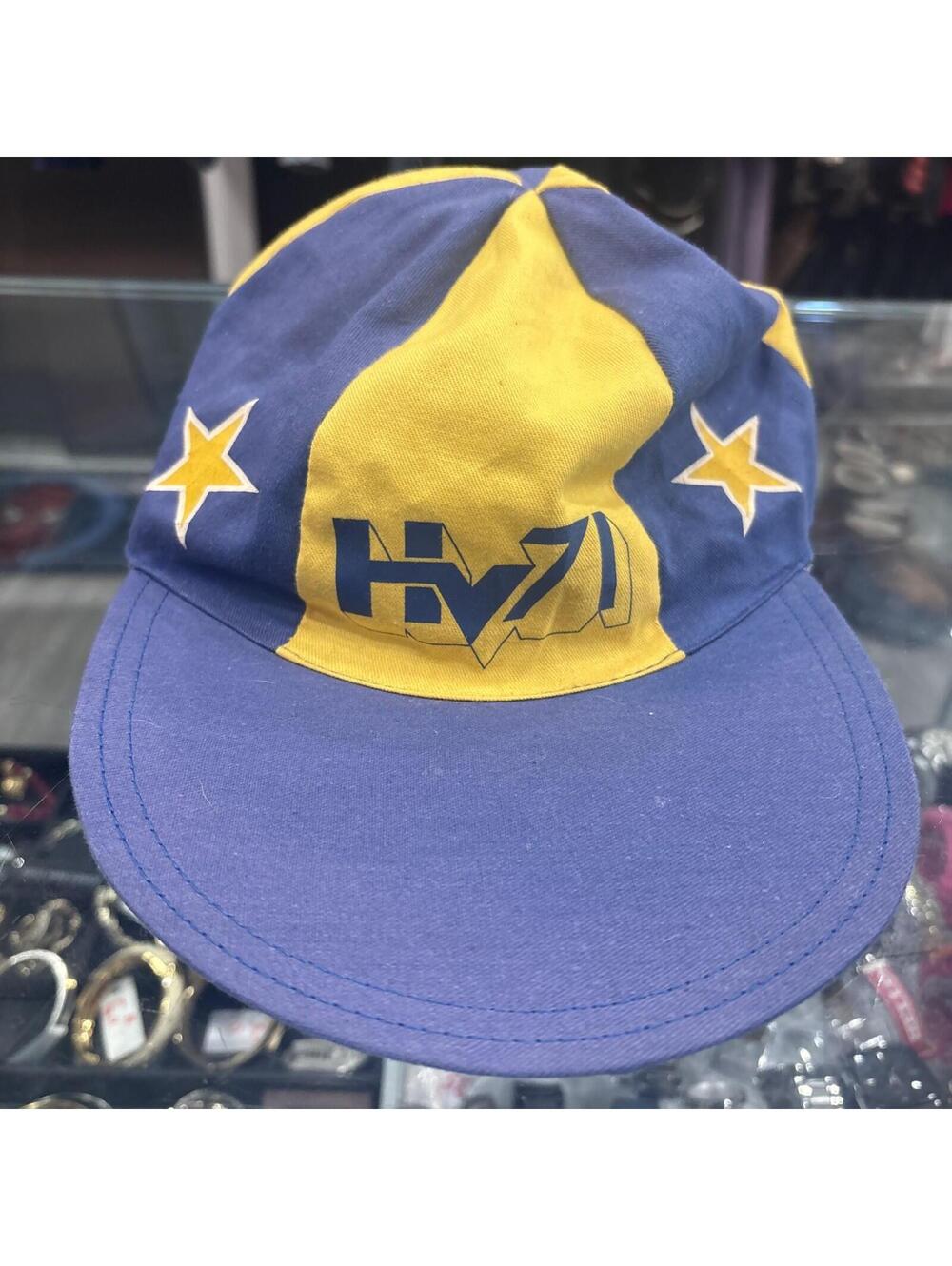 Vintage 70’s Blue And Yellow HV71 Swedish Hockey Team Hat